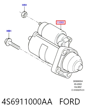4S6911000AA Ford Стартер двигуна