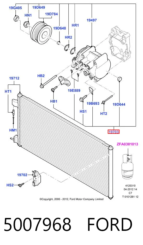 5007968 Ford Компресор холодоагенту
