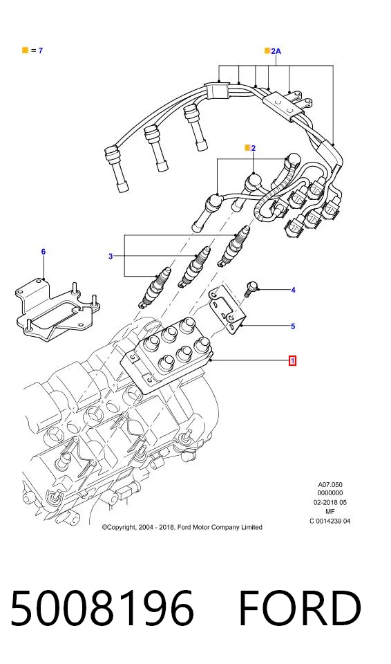 5008196 Ford Котушка запалювання
