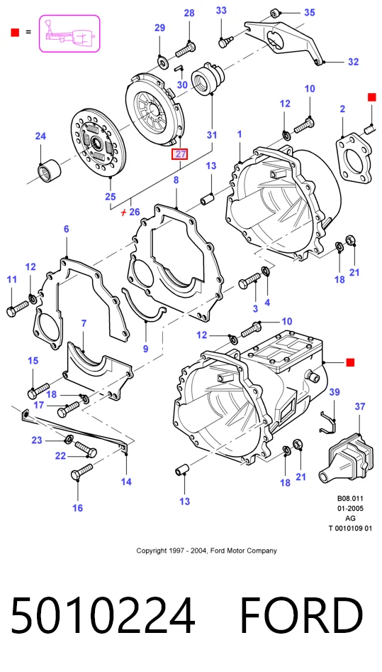 5010224 Ford Натискний диск зчеплення