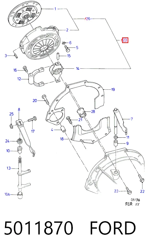 Купити Зчеплення Ford Fiesta Mk2 FBD