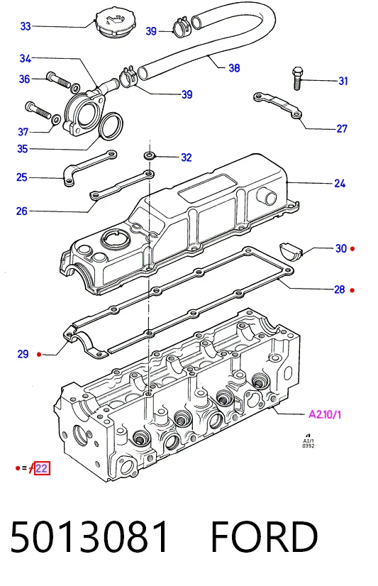 Прокладка клапанної кришки двигуна Ford Fiesta Mk2 хетчбек (FBD) (1983 - 1989) ціна, від 2.89 USD