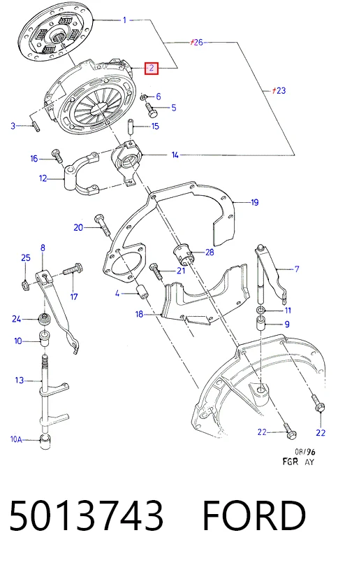 Пелюстковий кошик зчеплення Ford Escort III хетчбек (GAA, AWA, ABFT, AVA) (1980 - 1985) ціна, від 12.98 USD