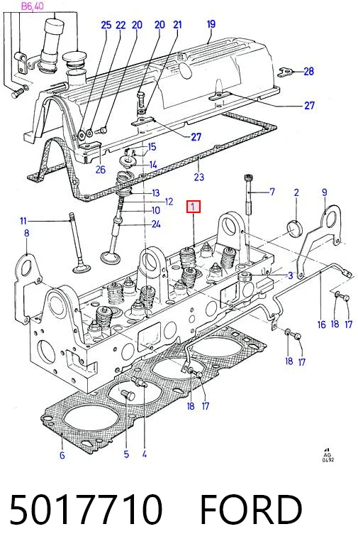 Головка блока циліндрів (ГБЦ) Ford Sierra 1 GBC