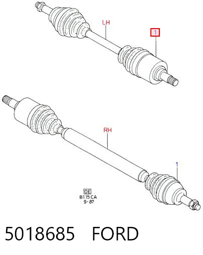  Піввісь права Ford Escort 4
