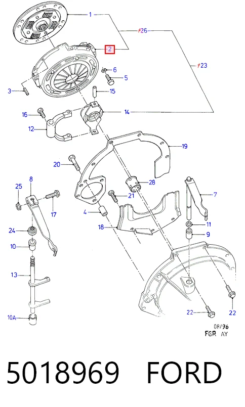 Пелюстковий кошик зчеплення Ford Escort IV хетчбек (GAF, AWF, ABFT) (1985 - 1990) ціна, від 32.93 USD