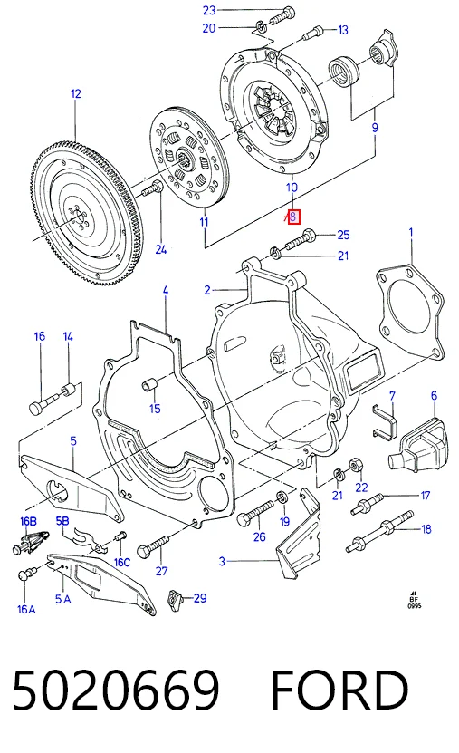 Зчеплення в зборі на Ford Scorpio II GFR, GGR