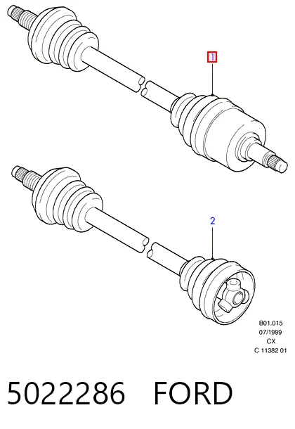 Привід правий Ford Fiesta Mk3