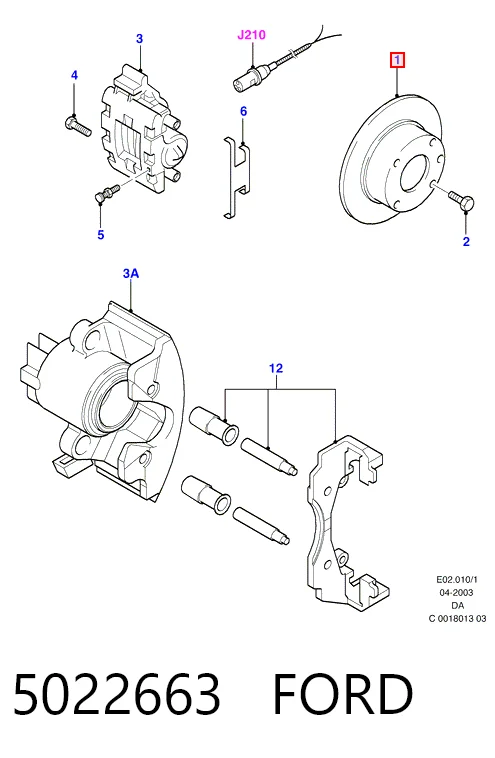 Диск переднього гальма Ford Sierra II седан (GBG, GB4) (1987 - 1993) ціна, від 32.22 USD