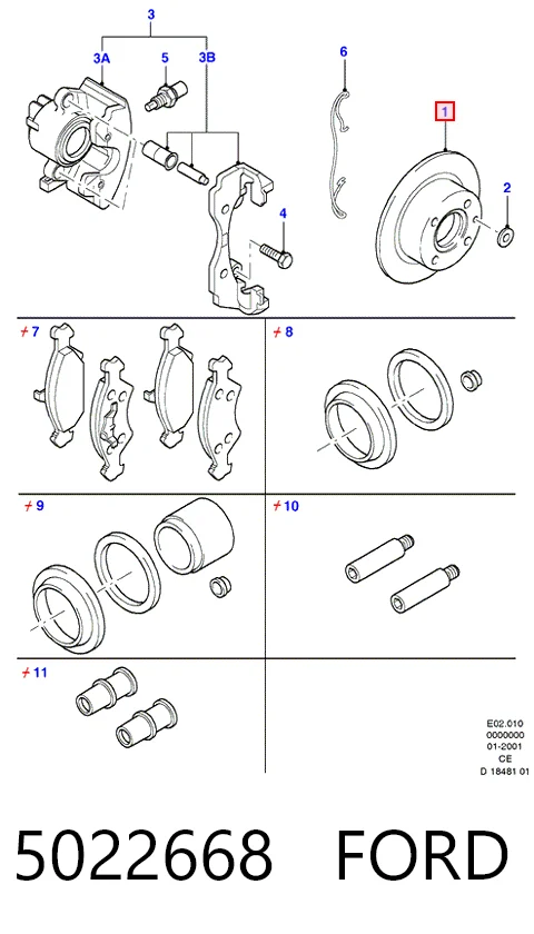 5022668 Ford Гальмо дискове переднє