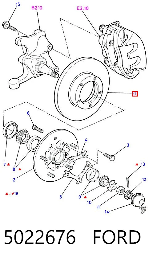 5022676 Ford Гальмо дискове переднє