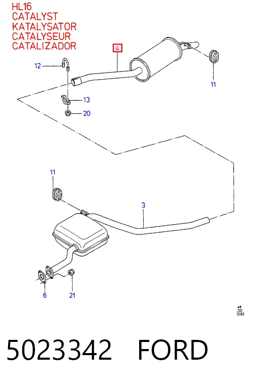 Купити Глушник, задня частина Ford Sierra II GBC,GBG