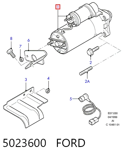 Стартер двигуна на Ford Sierra II GBG, GB4