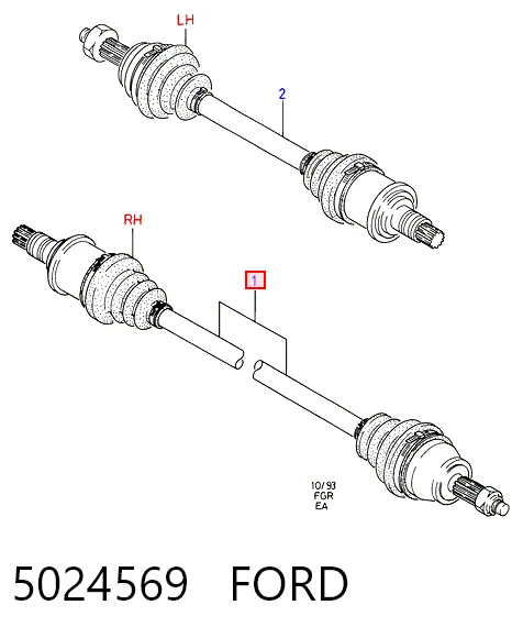 Купити Піввісь права Ford Escort VII GAL, AAL, ABL