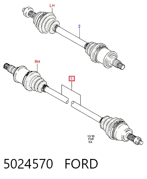 Привід правий Ford Escort CLASSIC