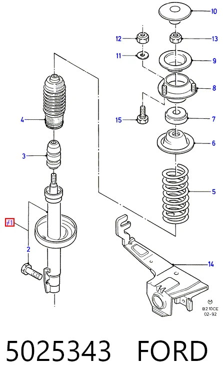  Амортизатор передній Ford Sierra 1