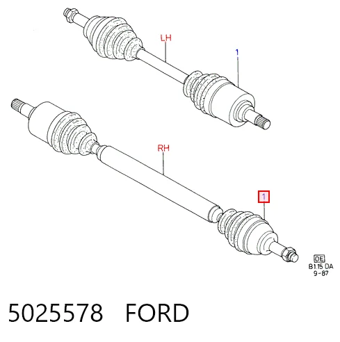 Привід правий Ford Escort IV