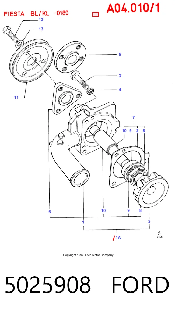  Помпа Ford Fiesta 