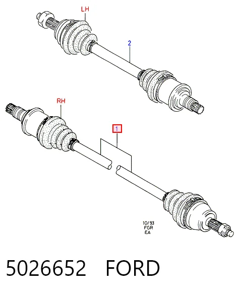  Піввісь права Ford Escort 7