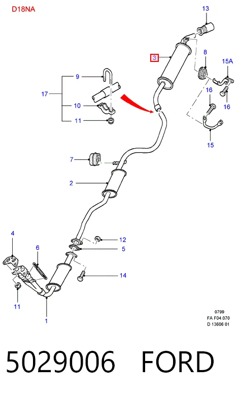 Купити Глушник, задня частина Ford Escort V GAL