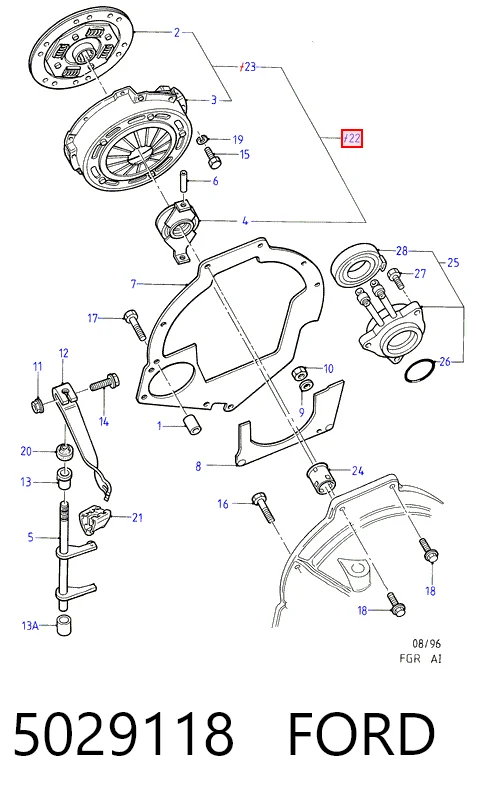 Зчеплення в зборі на Ford Escort VI GAL