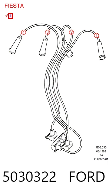 Купити Високовольтні дроти Ford Fiesta Mk3 GFJ