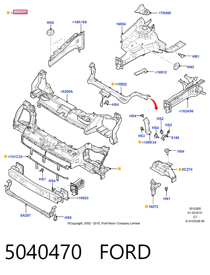 Купити Рамка радіатора Ford Connect TOURNEO PU2