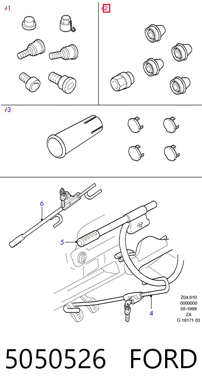 Колісний болт Ford Ka RBT