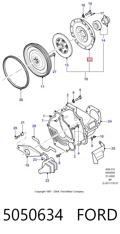 Натискний диск зчеплення на Ford Granada  GU