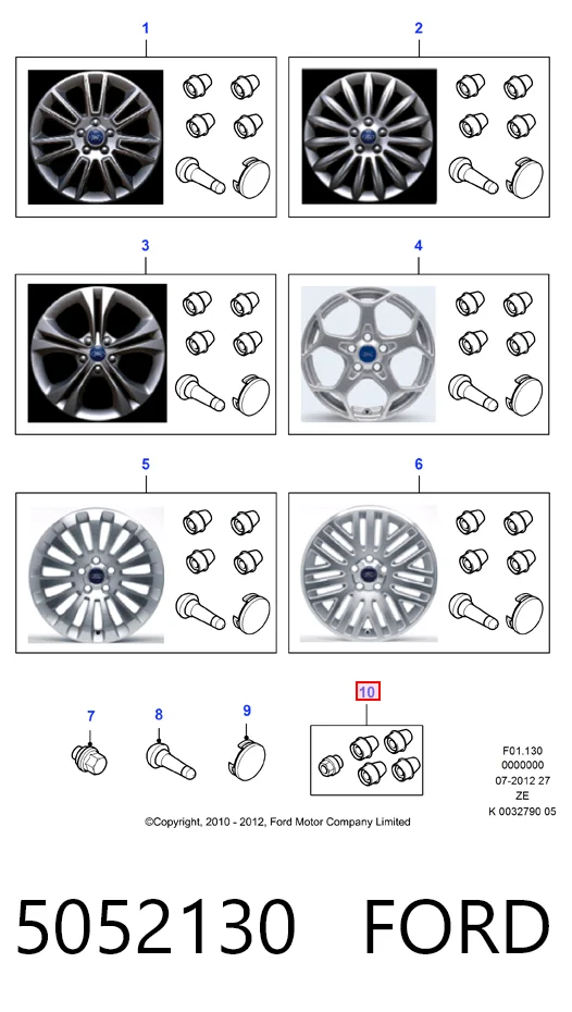 Болти колісні Ford Ka 