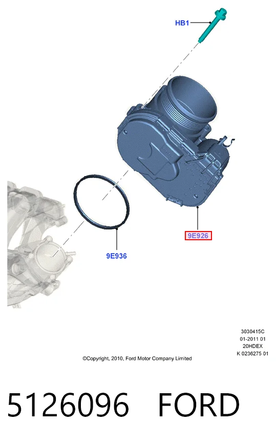Купити LR049646 Land Rover Дросільна заслінка