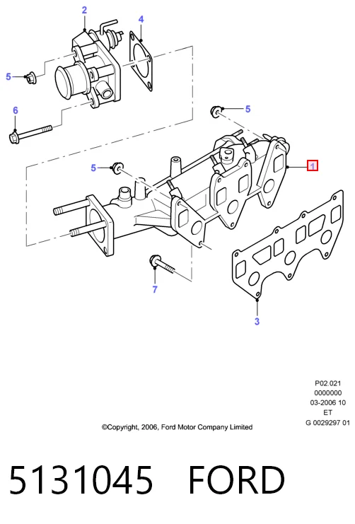 Впускний колектор на Ford Ranger  ET