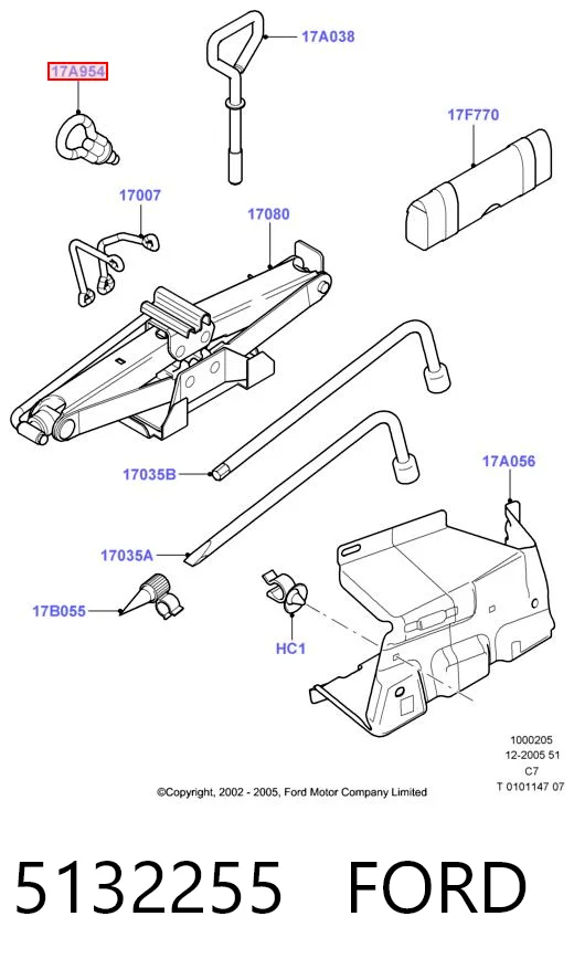 5132255 Ford Крюк буксирувальний передній