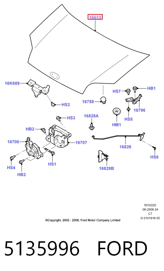 Капот Ford Connect TOURNEO автобус (PU2) (2002 - 2013) ціна, від 115.99 USD