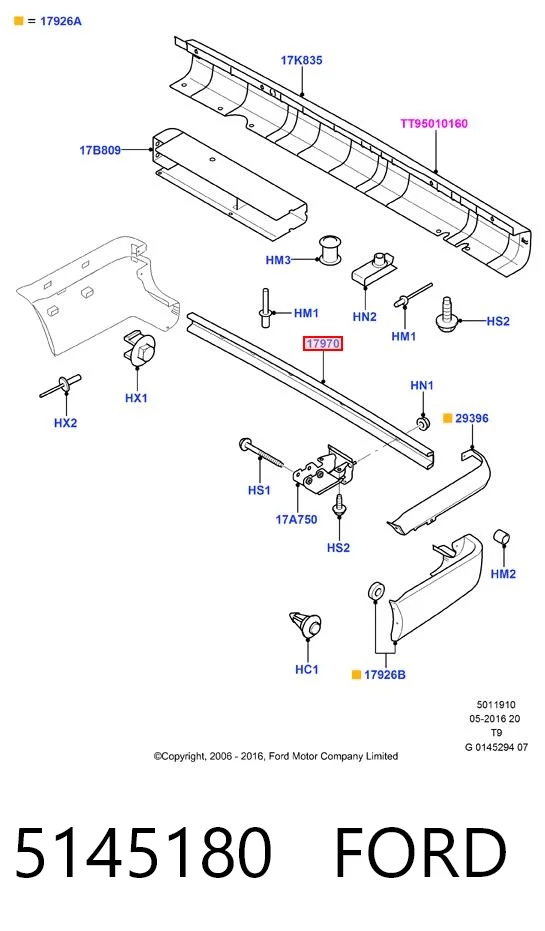 Балка бампера заднього Ford Transit VI фургон (V347/8) (2006 - 2014) ціна, від 20.74 USD