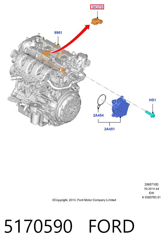 5170590 Ford Клапан перетворювач тиску наддуву (соленоїд)