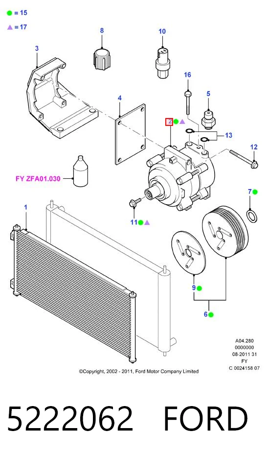 5222062 Ford Компресор холодоагенту