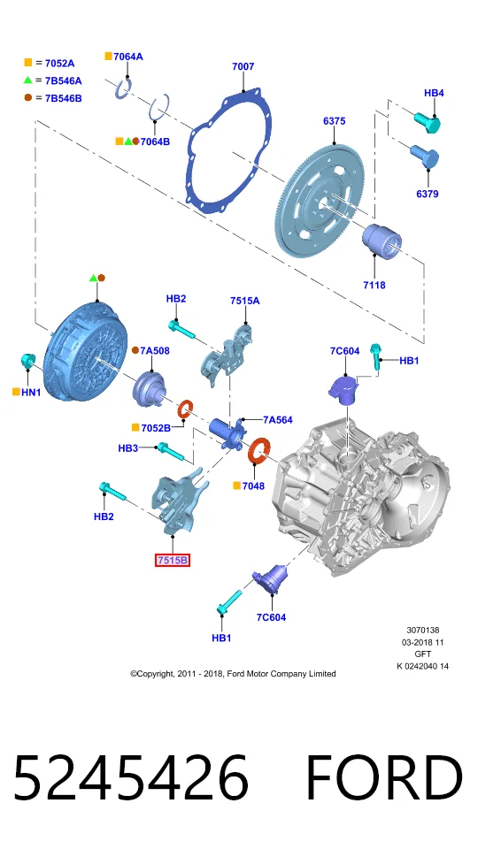 Вилка зчеплення Ford Fiesta Mk6 хетчбек (CB1) (2008 - 2016) ціна, від 353.58 USD