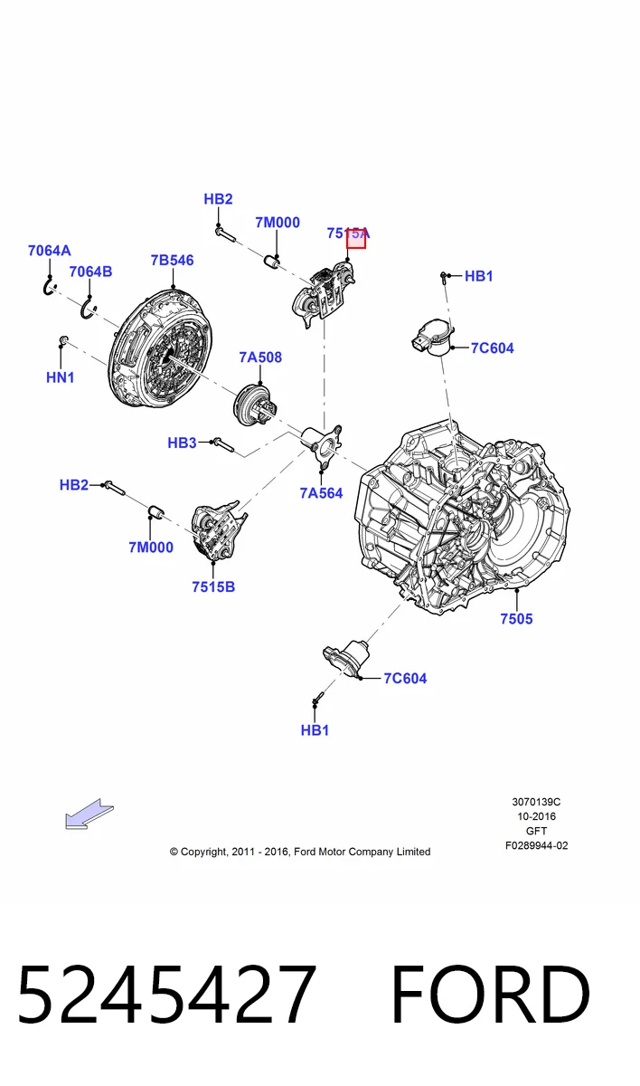 Вилка зчеплення Ford Focus 3