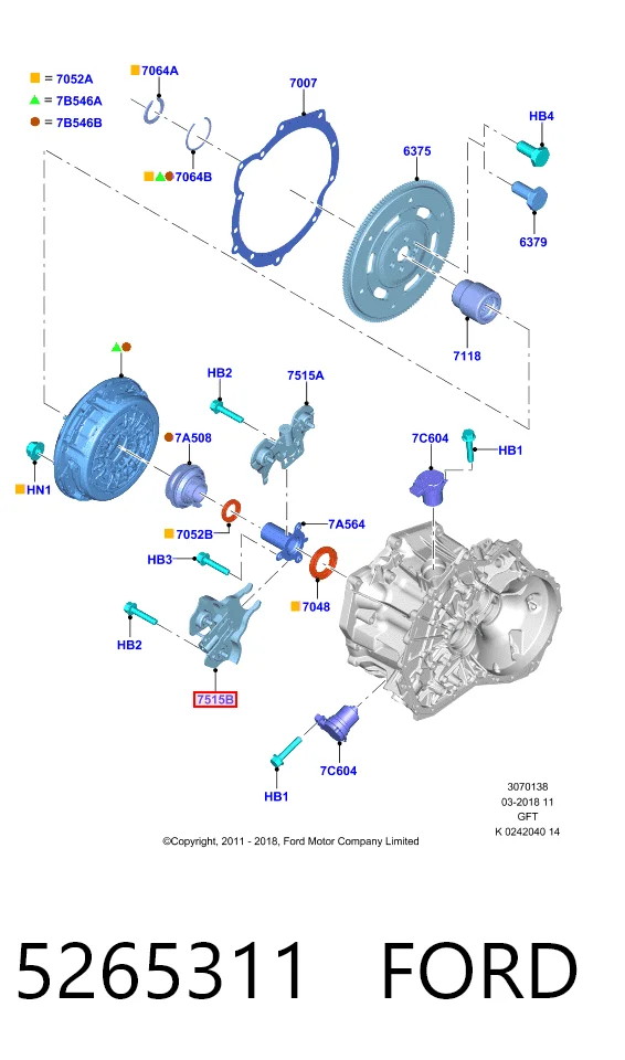 Купити Вилка зчеплення Ford Fiesta Mk6 CB1