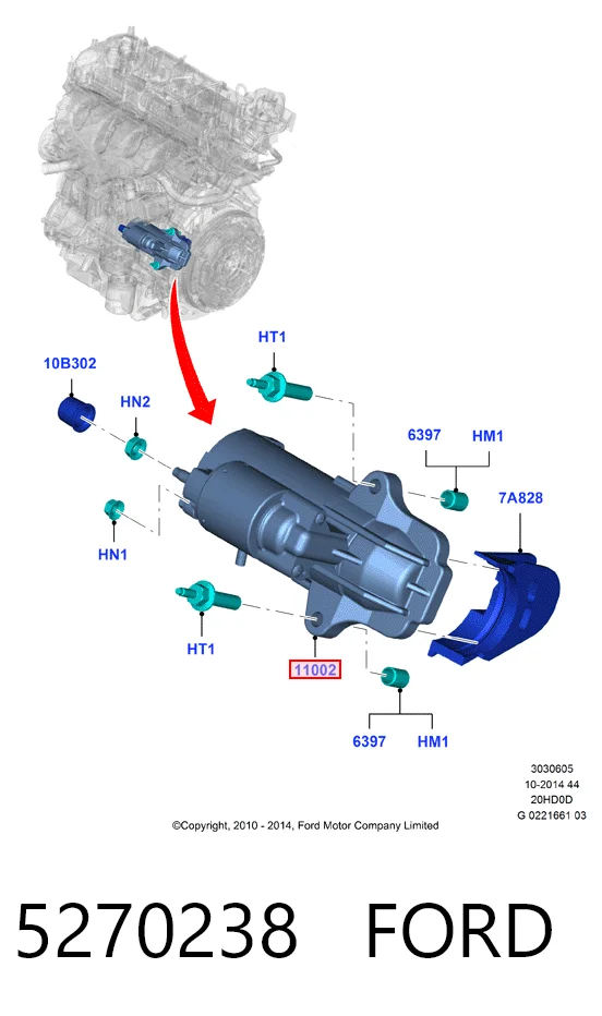 5270238 Ford Стартер двигуна