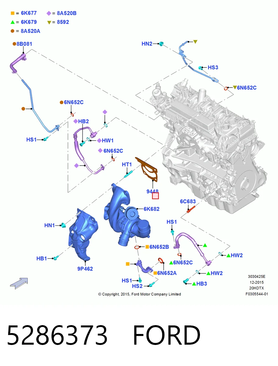 Прокладка випускного колектора Ford Explorer позашляховик (U5) (2011 - 2019) ціна, від 40.11 USD