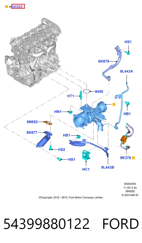 54399880122 Ford Турбонаддув