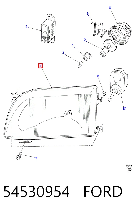 Купити Фара права Ford Transit IV E