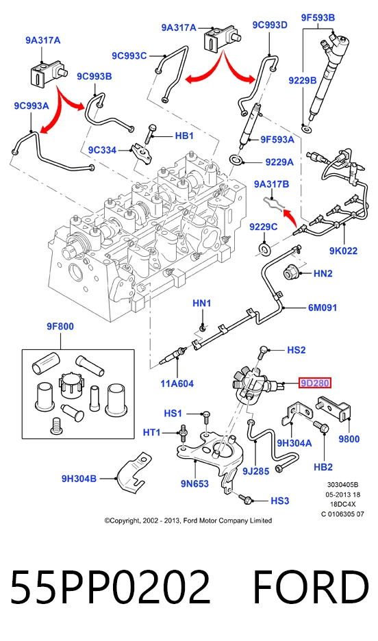 55PP0202 Ford Манометри