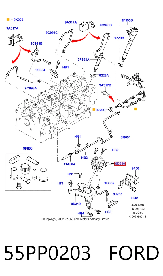 55PP0203 Ford Манометри