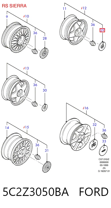 5C2Z3050BA Ford Кульові на авто