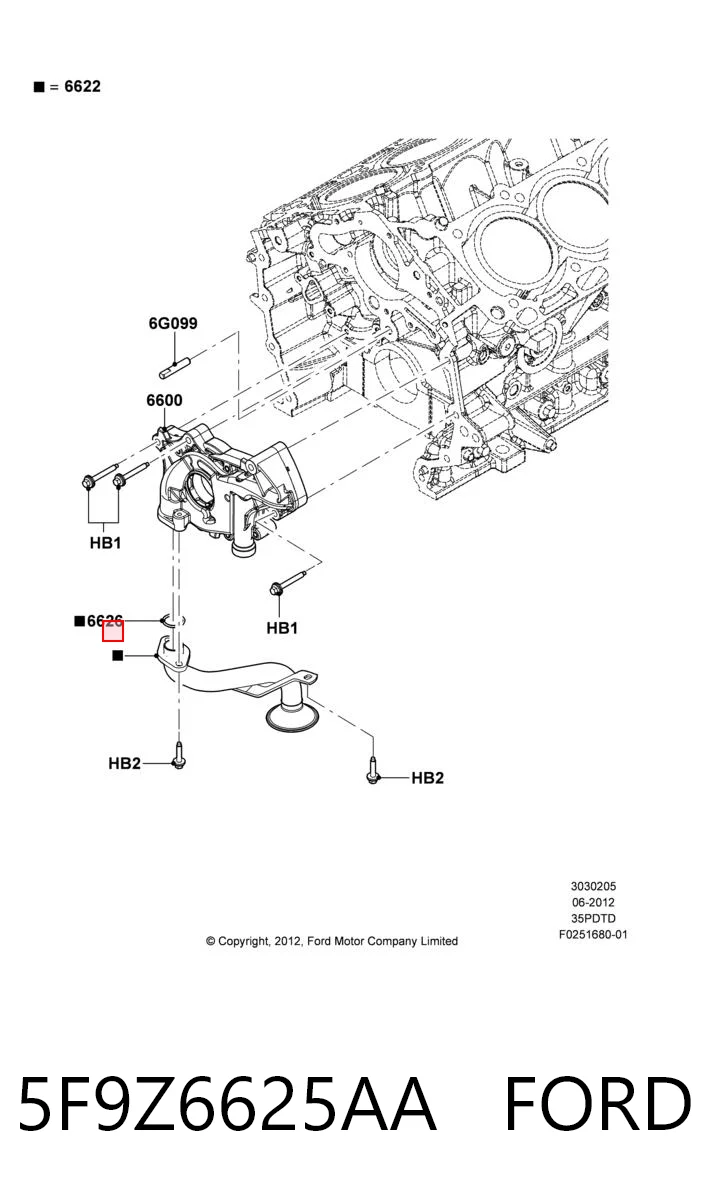 5F9Z6625AA Ford 