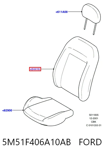5M51F406A10AB Ford Амортизатор кришки багажника / двері 3/5-ї задньої