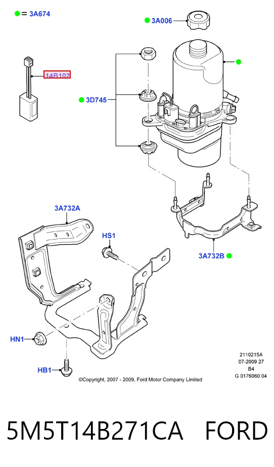 5M5T14B271CA Ford Насос гідропідсилювача